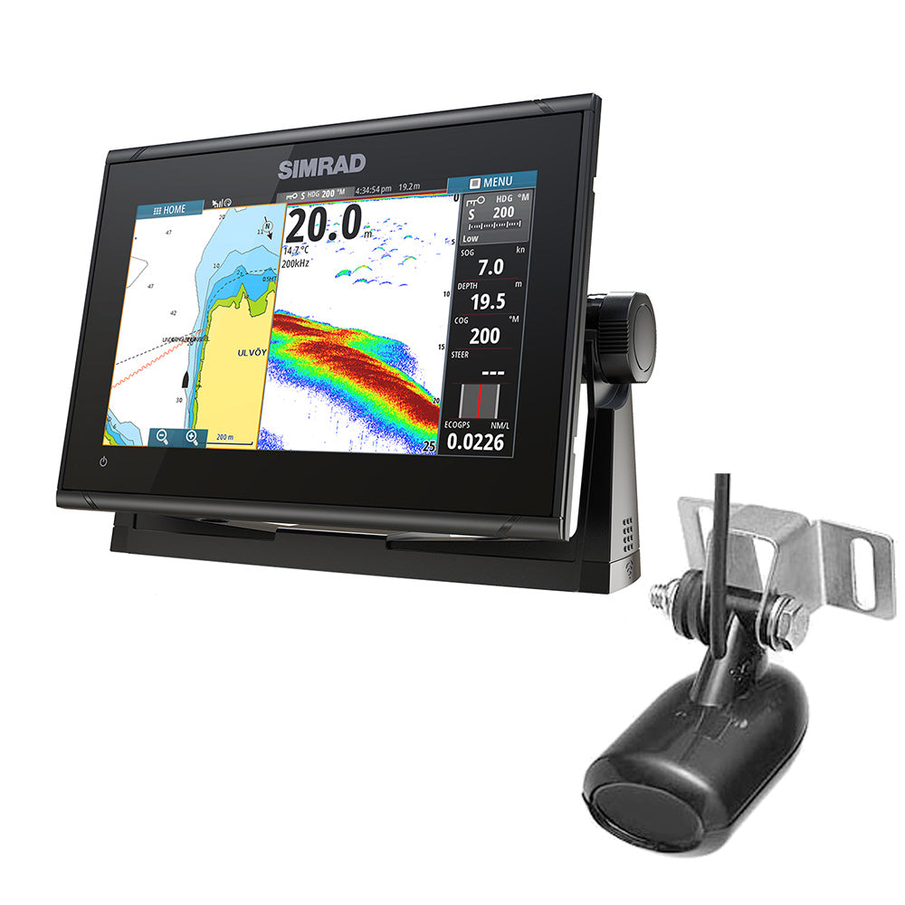 Simrad GO9 XSE Combo wTransom Mount Transducer 83200 kHz