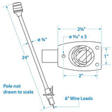 Seachoice LED All-Round Light for Boating, Stainless Steel, 24 In.