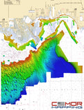 EAST GULF OF MEXICO V3 3D RELIEF SHADING CMOR CARD