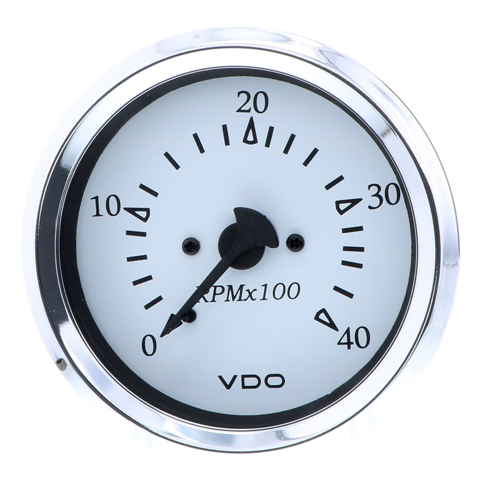 VDO Cockpit Marine 85MM 338 Diesel Tachometer 4000 RPM White DialChrome vdo-cockpit-marine-85mm-338-diesel-tachometer-4000-rpm-white-dialchrome