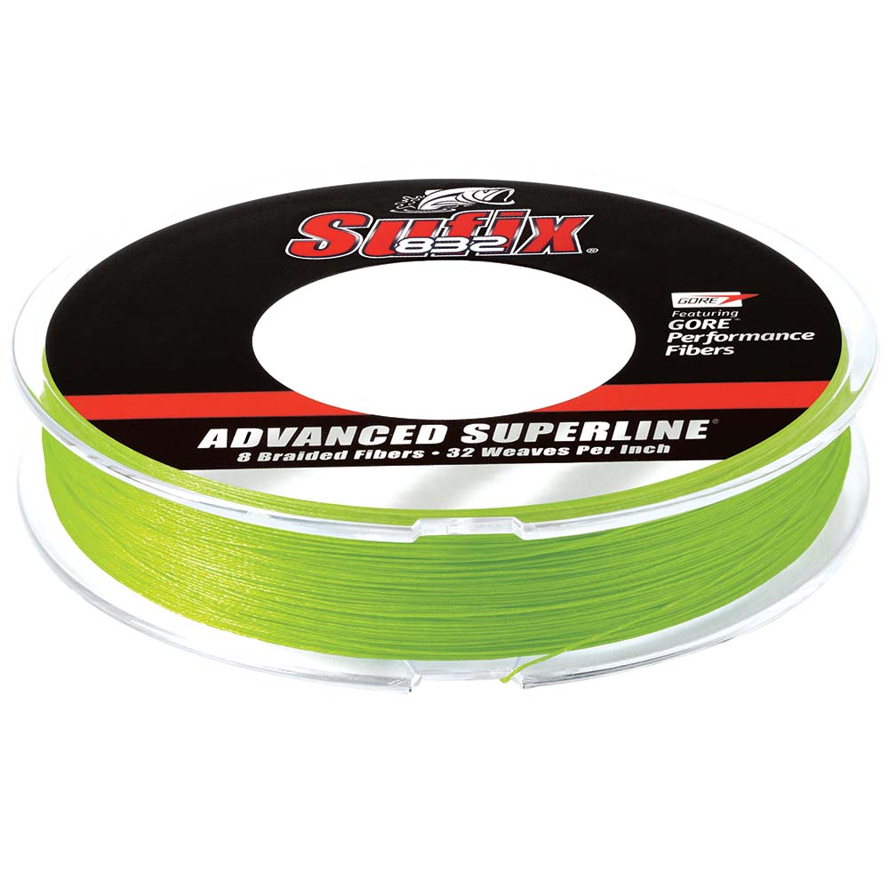 Sufix 832 Advanced Superline Braid 15lb Neon Lime 300 yds 660115L