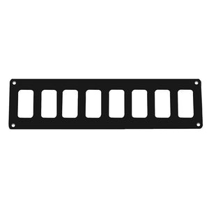 Pacer Switch Panel - 8 Switch  1 Row - 12.5" x 2.75" - Black Powder Coated Aluminum [PSC-81-BK]