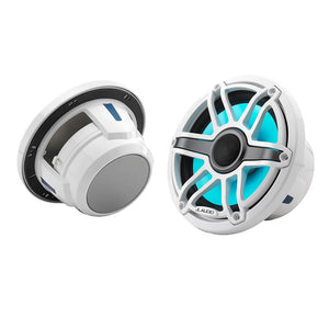 JL Audio M6 Series 7.7" Marine Coaxial Speakers w/Gloss White Sport Grille  Transflective LED Lighting - M6-770X-S-GwGw-i [010-03074-00]