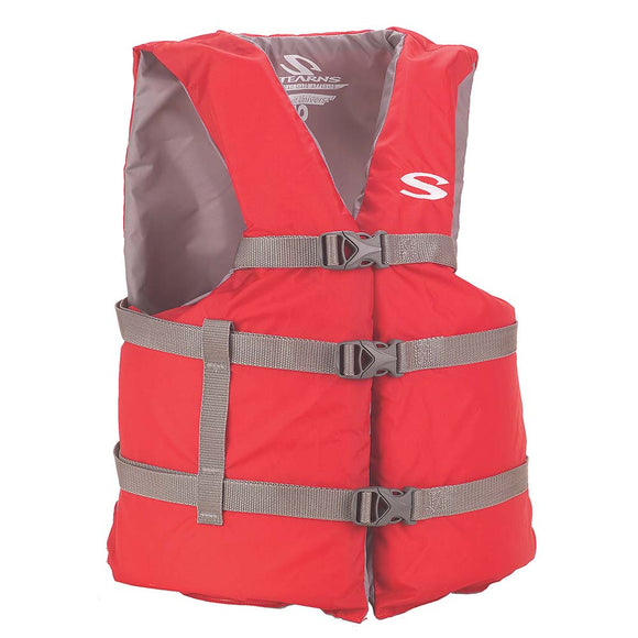 Stearns PFD 2001 Adult Boat Universal Red Display f/Adults Over 90lbs - Chest Size Of 50