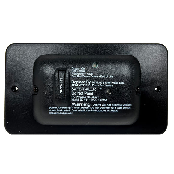 Safe-T-Alert 80 Series Black Propane Gas Alarm - 12V [80-441-BL-TR]