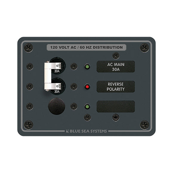 Blue Sea 8029 AC Main +1 Position Breaker Panel - Interruptores blancos [8029]
