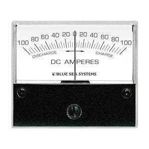 Blue Sea 8253 DC Amperímetro analógico de centro cero - Cara de 2-3/4", 100-0-100 amperios DC [8253]