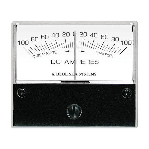 Blue Sea 8253 DC Amperímetro analógico de centro cero - Cara de 2-3/4