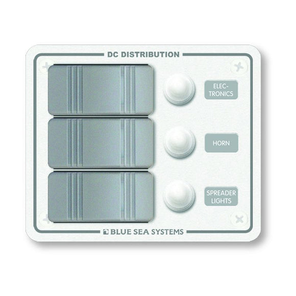 Panel resistente al agua Blue Sea 8274 - 3 posiciones - Blanco - Montaje vertical [8274]
