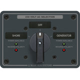 Panel de interruptor giratorio de CA Blue Sea 8357, 65 amperios, 2 posiciones + APAGADO, 2 polos [8357]