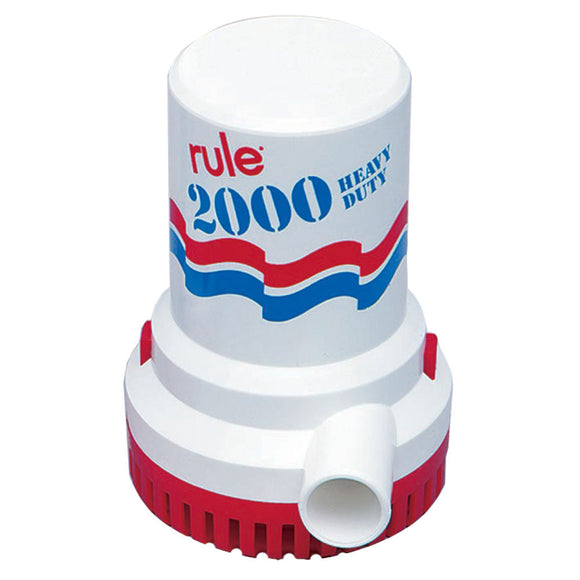 Rule 2000 GPH Non-Automatic Bilge Pump w/6' Leads [10-6UL]