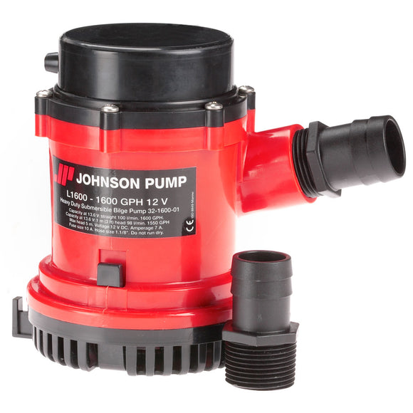 Johnson Pump 1600 GPH Bomba de sentina 1-1/8