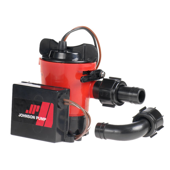 Johnson Pump 500 GPH Bomba de achique automática Manguera de 3/4