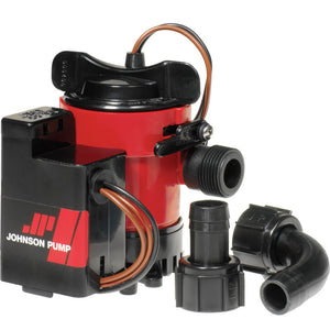 Johnson Pump 750GPH Bomba de achique automática Manguera de 3/4" Interruptor magnético 12V [05703-00]