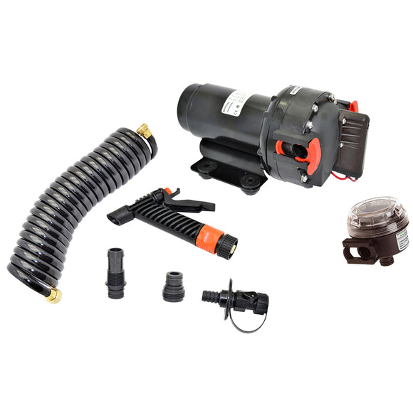 Johnson Pump Aqua Jet 5.2 GPH Kit de bomba de lavado con manguera - 12V [64534]