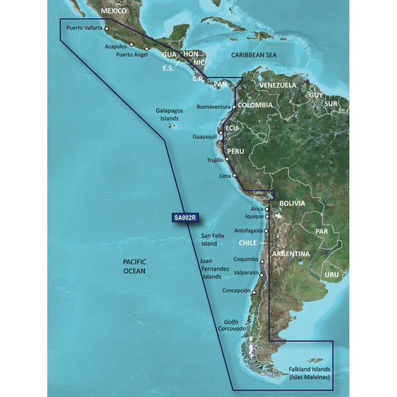 Garmin BlueChart g3 HD - HXSA002R - Costa oeste de América del Sur - microSD/SD [010-C1063-20]