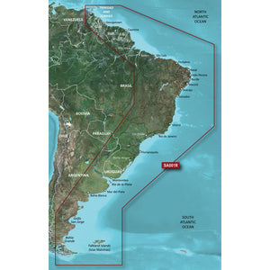 Garmin BlueChart g3 Vision HD - VSA001R - Costa este de América del Sur - microSD/SD [010-C1062-00]