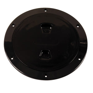 Beckson 6" Smooth Center Screw-Out Deck Plate - Negro [DP60-B]