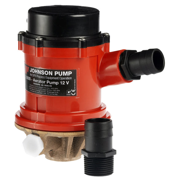 Johnson Pump Pro Series 1600 GPH Torneo Livewell/Baitwell Bomba - 12V [16004B]