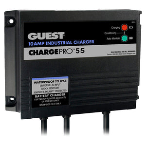 Guest 10AMP - 12/24V 2 Bank 120V Input Cargador de batería integrado [28210]