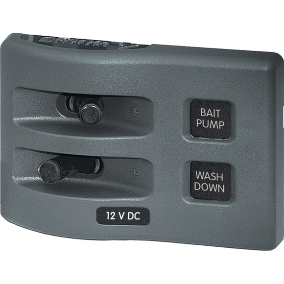 Blue Sea 4303 WeatherDeck Panel de interruptores impermeable de 12 V CC - 2 posiciones [4303]