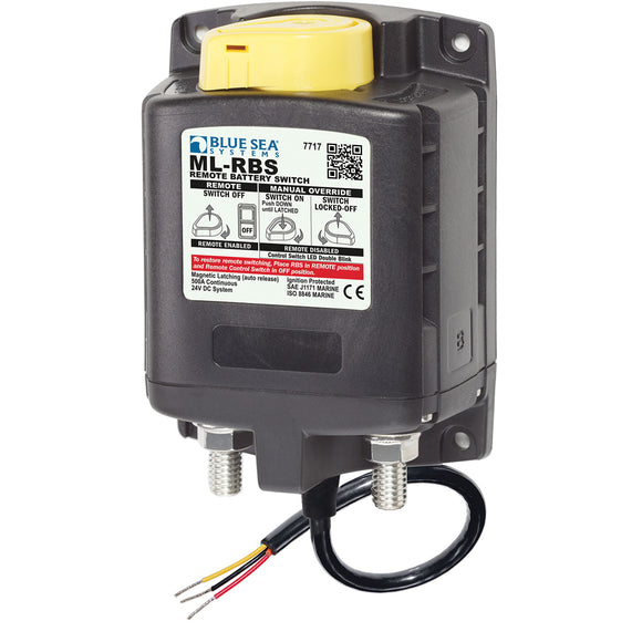 Blue Sea 7717 ML-RBS Interruptor remoto de batería con liberación automática de control manual - 24 V [7717]