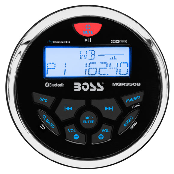 Boss Audio MGR350B Marine Gauge Style Radio - Receptor MP3/AM/FM/RDS [MGR350B]