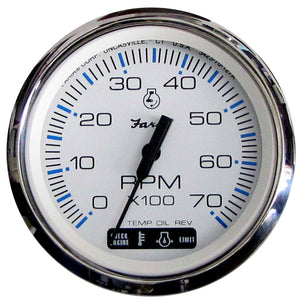 Tacómetro Faria Chesapeake White SS 4" con monitor Suzuki - 7000 RPM (Gas) (Fuera de borda Suzuki) [33860]