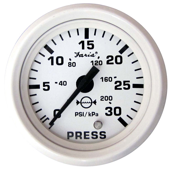 Medidor de presión de agua Faria Dress White de 2
