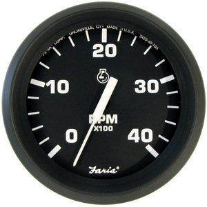 Tacómetro Faria Euro Black 4" - 4000 RPM (Diesel) (Despegue mecánico) [32842]