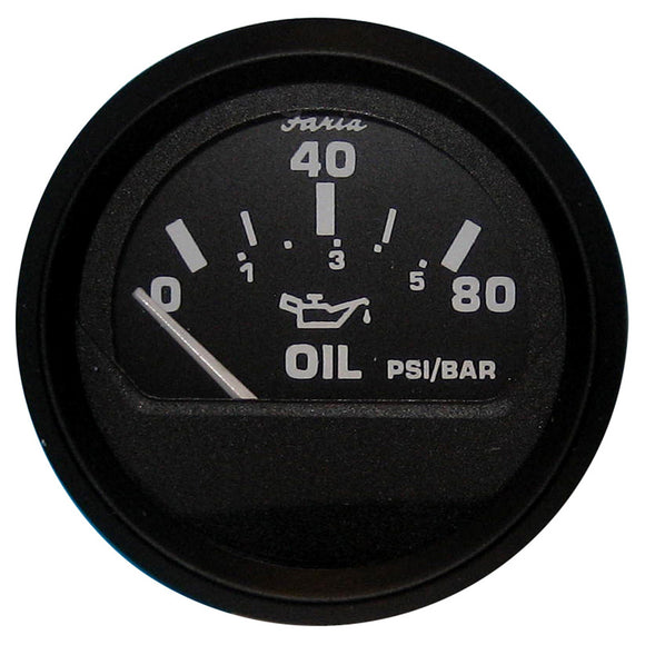 Medidor de presión de aceite Faria Euro Black 2