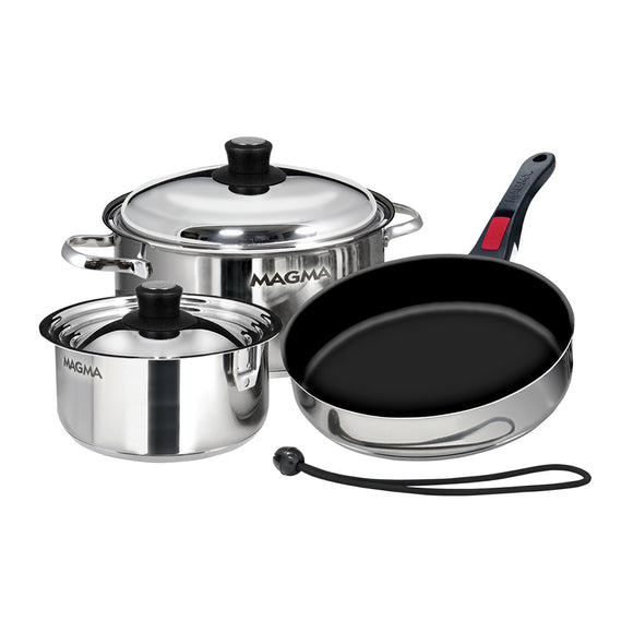 Magma 7 Piece Induction Non-Stick Cookware Set - Stainless Steel [A10-363-2-IND]