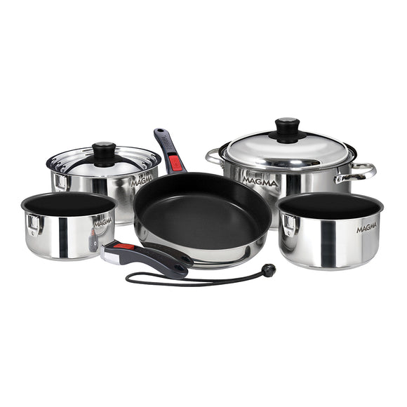 Magma 10 Piece Induction Non-Stick Cookware Set - Stainless Steel [A10-366-2-IND]