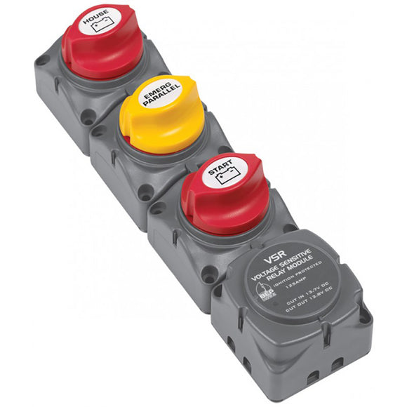 Grupo de interruptores de batería vertical BEP con DVSR - 1 motor/2 baterías [716-V-140A-DVSR]