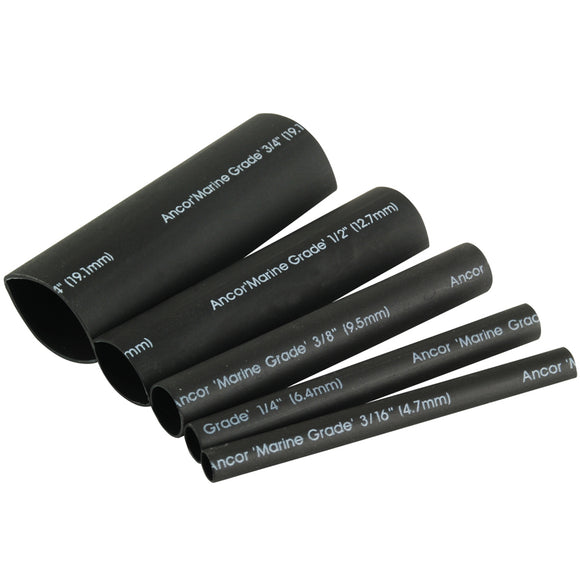 Kit de tubos termorretráctiles con revestimiento adhesivo Ancor - Paquete de 8, 3