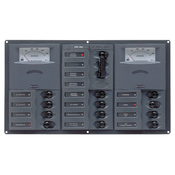Panel de disyuntores de CA BEP con medidores analógicos, 2SP 1DP AC120V [900-ACM2-AM-110]
