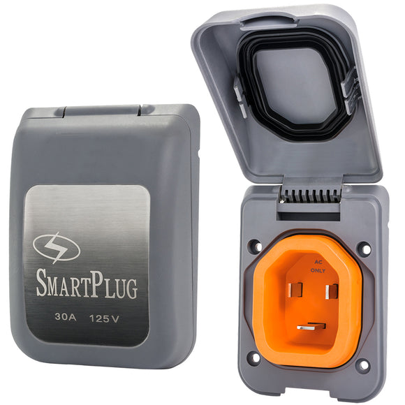 SmartPlug 30 AMP Male Non-Metallic Inlet Cover - Grey [BM30PG]