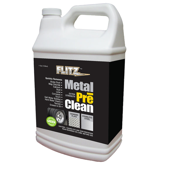 Flitz Metal Pre-Clean - Todos los metales, incluido el acero inoxidable - Repuesto de galón [AL 01710]