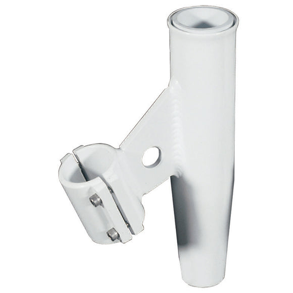 Lee's Clamp-On Rod Holder - Aluminio blanco - Montaje vertical - Se adapta a tubería de 1.660