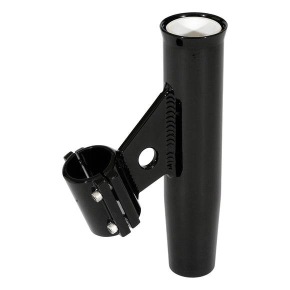 Lee's Clamp-On Rod Holder - Aluminio negro - Montaje vertical - Se adapta a tuberías de 1.900