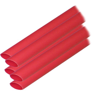 Tubo termorretráctil con revestimiento adhesivo Ancor (ALT) - 3/8" x 6" - Paquete de 5 - Rojo [304606]