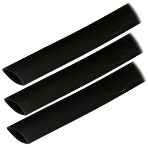 Tubo termorretráctil con revestimiento adhesivo Ancor (ALT) - 3/4" x 3" - Paquete de 3 - Negro [306103]