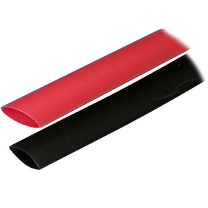 Tubo termorretráctil con revestimiento adhesivo Ancor (ALT) - 3/4" x 3" - Paquete de 2 - Negro/Rojo [306602]