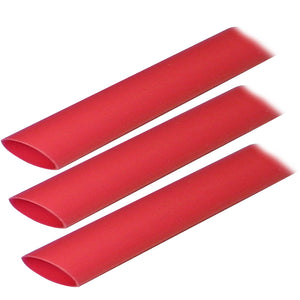 Tubo termorretráctil con revestimiento adhesivo Ancor (ALT) - 3/4" x 3" - Paquete de 3 - Rojo [306603]