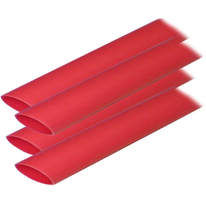 Tubo termorretráctil con revestimiento adhesivo Ancor (ALT) - 3/4" x 6" - Paquete de 4 - Rojo [306606]