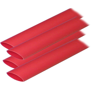 Tubo termorretráctil con revestimiento adhesivo Ancor (ALT) - 3/4" x 12" - Paquete de 4 - Rojo [306624]