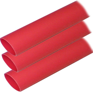 Tubo termorretráctil con revestimiento adhesivo Ancor (ALT) - 1" x 12" - Paquete de 3 - Rojo [307624]