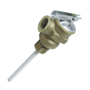Válvula de alivio de temperatura y presión Camco - Válvula de 1/2" con sonda de 4" [10423]