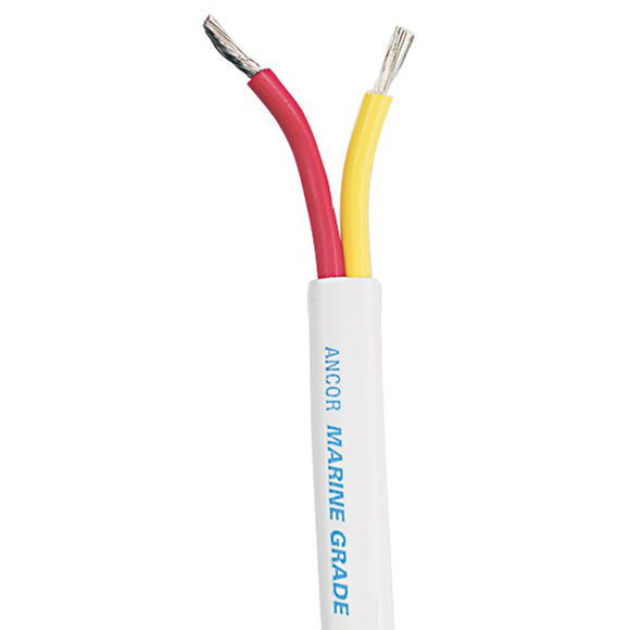 Cable dúplex de seguridad Ancor - 16/2 AWG - Rojo/Amarillo - Plano - 250' [124725]