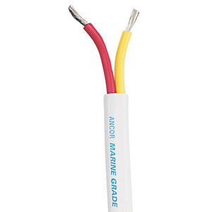 Cable dúplex de seguridad Ancor - 14/2 AWG - Rojo/Amarillo - Plano - 500' [124550]